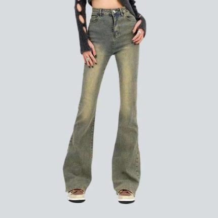 Y2k high-waist jeans
 for ladies