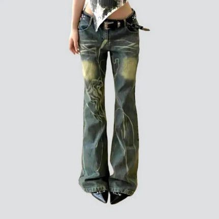 Y2k low-waist jeans
 for women